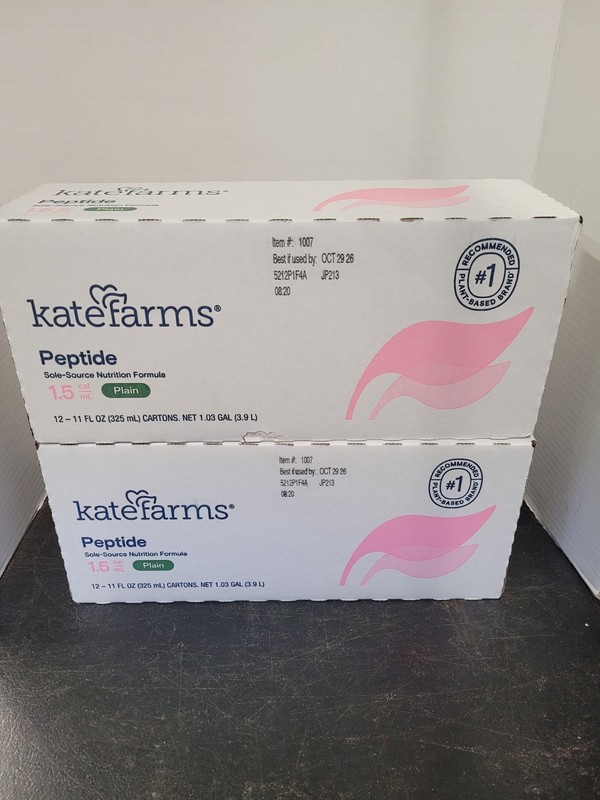 2x cases of 12 (24 cartons) Kate Farms Peptide 1.5 Adult Nutrition Formula Plain gallery