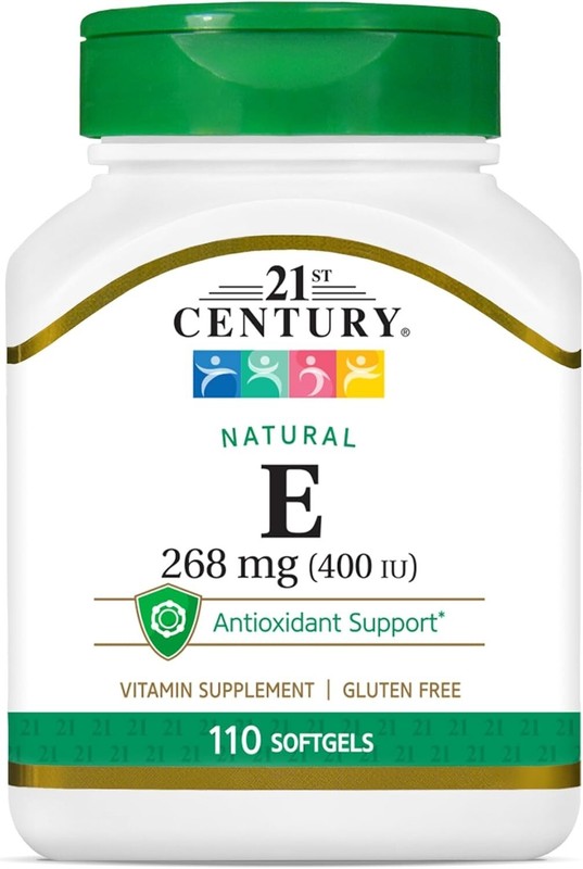 Vitamin E 400IU 180mg Antioxidant support 110Softgels 21st Century -EXP:3/2025