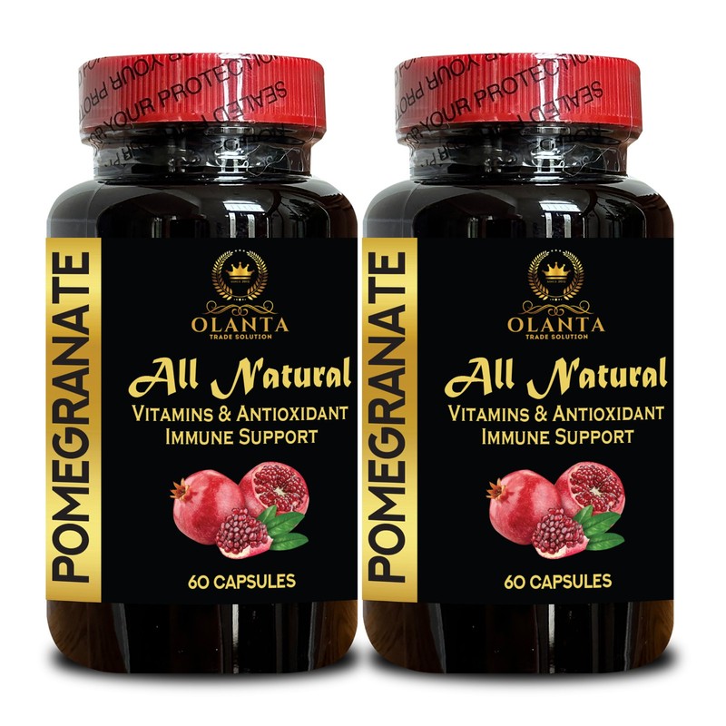 Pomegranate Extract Supplement, Daily Herbal Antioxidant Capsules for Men Women