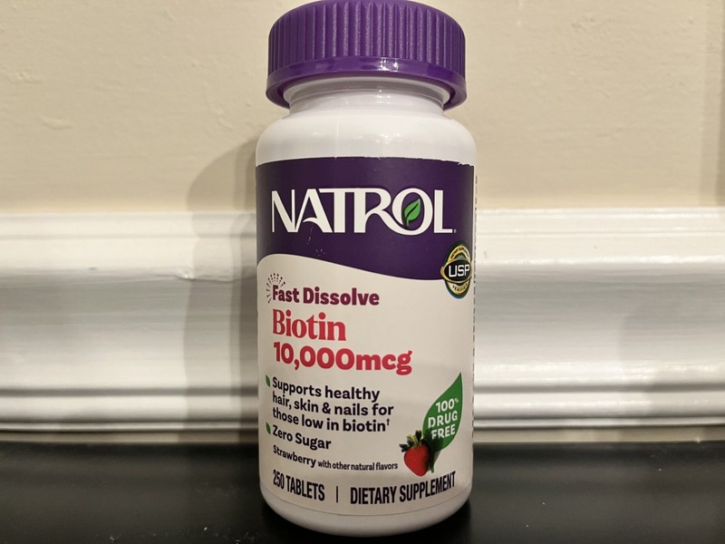NATROL BIOTIN BEAUTY Strawberry Flavor 10000 mcg 250 Tablets DIETARY SUPPLEMENT gallery