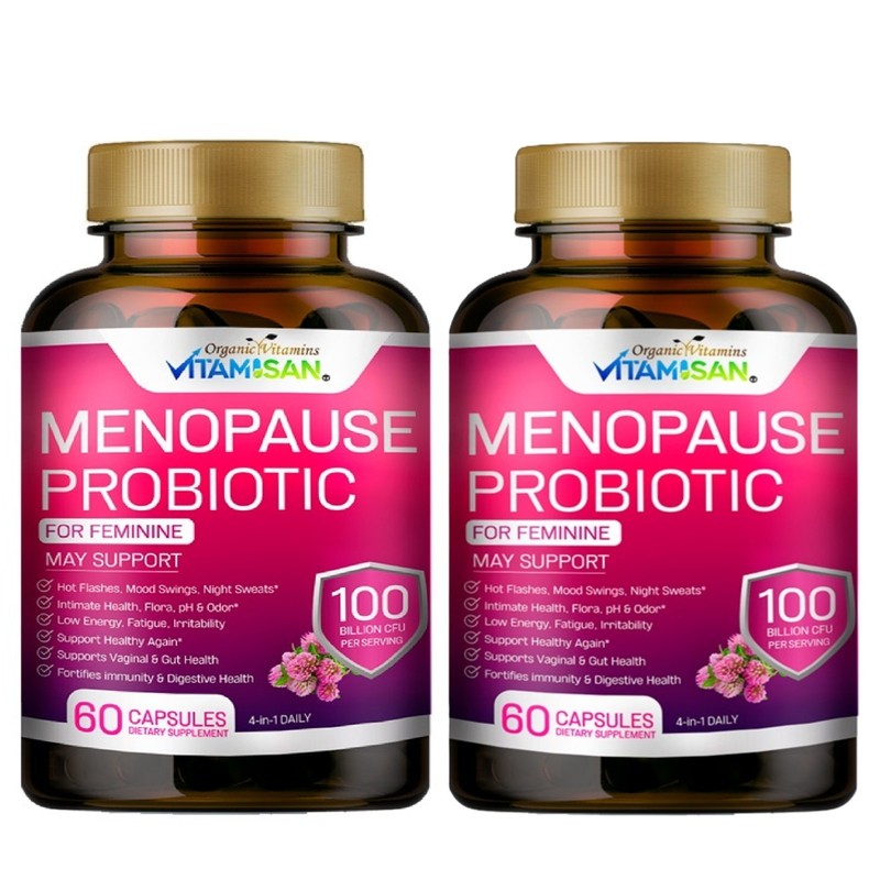 Vitamisan Menopause Probiotic (2 Bottles) | Natural Hormonal Support | 120 Caps