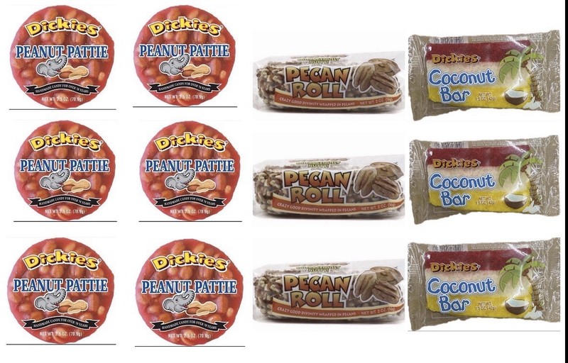 12 Count Dickies Peanut Pattie, Dickies Pecan Roll, Dickies Coconut Bar !!!!!