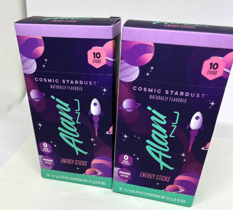 Lot Of 2-Alani Nu Energy Stick Packets~Activate with Water Cosmic Stardust 2026
