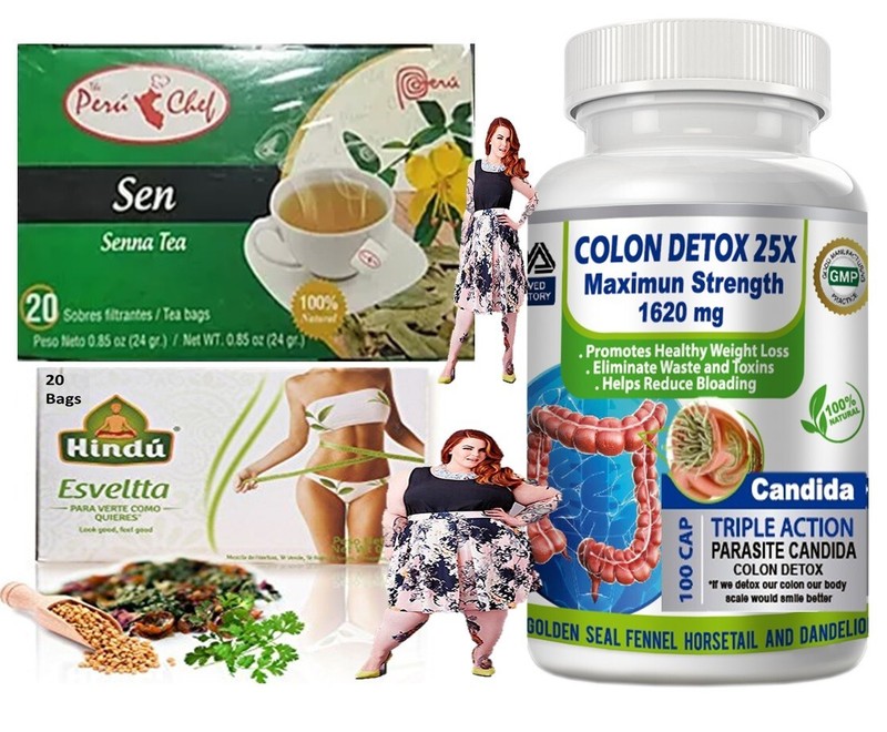 Get BELLY NO FAT+ COLON Detox Weight Loss Herbal Skinny Cleanse PINEAPPLE TEA