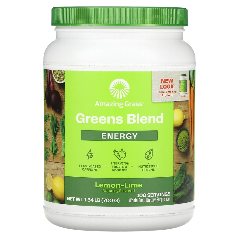 Amazing Grass Green Superfood Energy Lemon Lime 24 7 oz 700 g Gluten-Free,