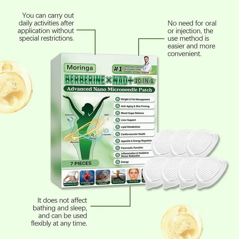 50% OFF Moringa Berberine x NAD+ 10-in-1 Advanced Nano Microneedle Patches New gallery