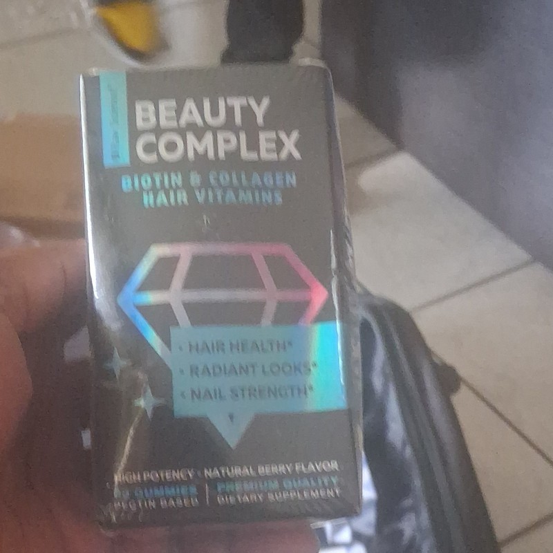 Beauty Complex Biotin & Collagen Hair Skin Nail Vitamin Gummies, Berry Flavor