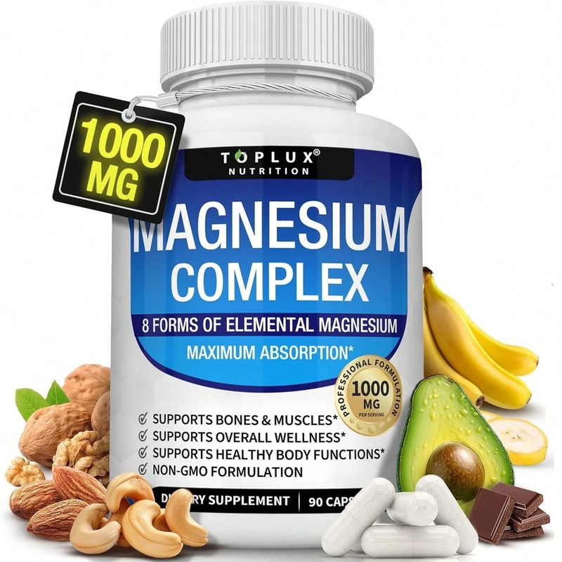 Complex Supplement 8 Elemental 1000mg-Magnesium Glycinate, Citrate, Malate