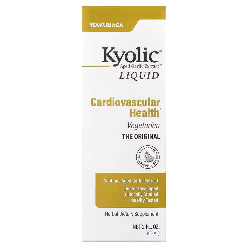 Kyolic Organic Aged Garlic Liquid Supplement for Cardiovascular Health 2 fl oz