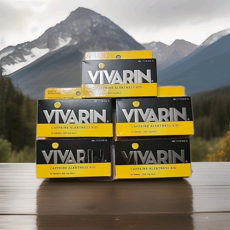 Vivarin Caffeine Alertness Tablets Alertness 200mg 16 Count 5 BOXES EXP 2027