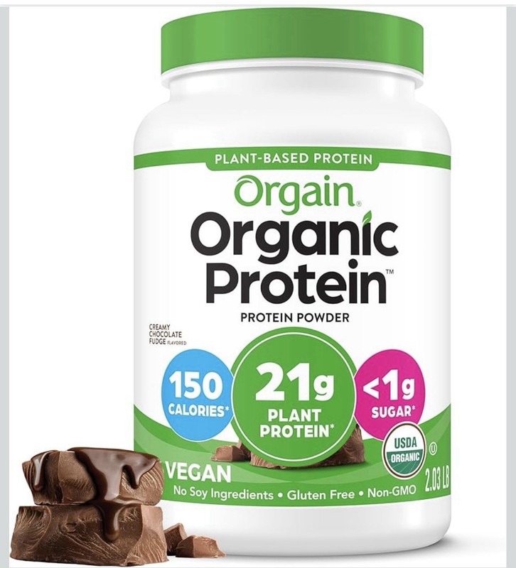 Orgain Organic Plant-Based Protein Powder Creamy Chocolate Fudge 2.03 lb 20 Serv