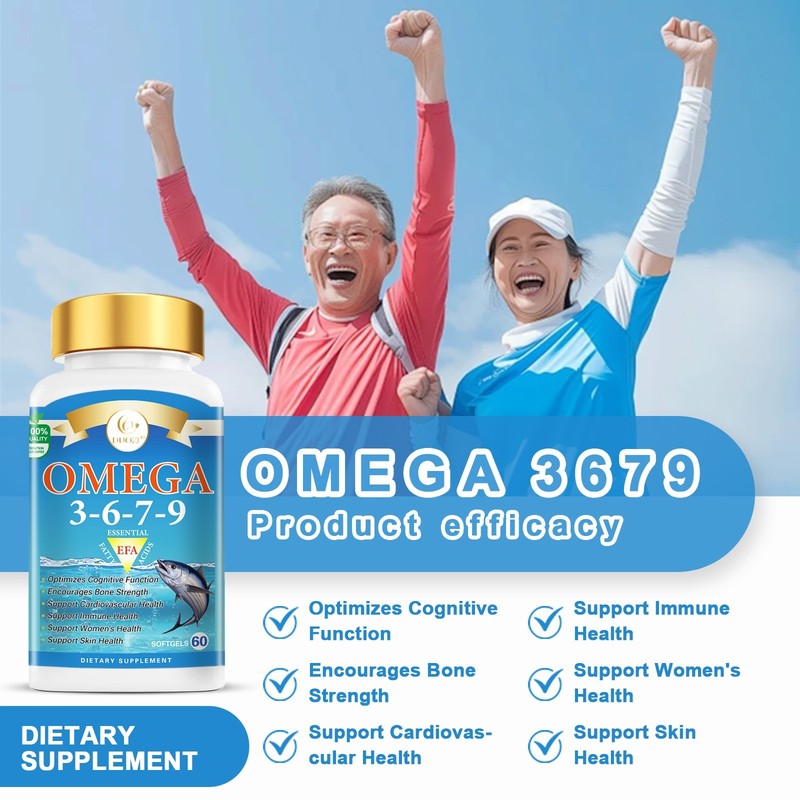 OMEGA 3-6-7-9 Softgel for Memory & Focus Support Hormone Balance & Skin Benefits