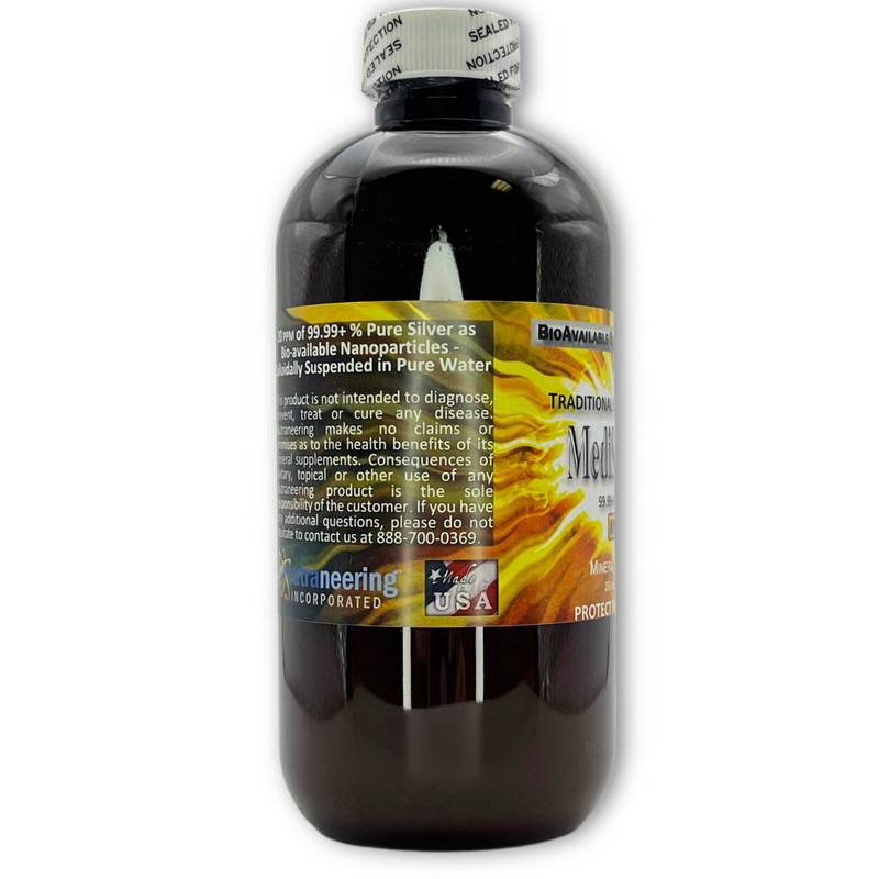MediSILVER® AMBER Immunity Booster Traditional Colloidal Silver AgNP: 250 mL gallery