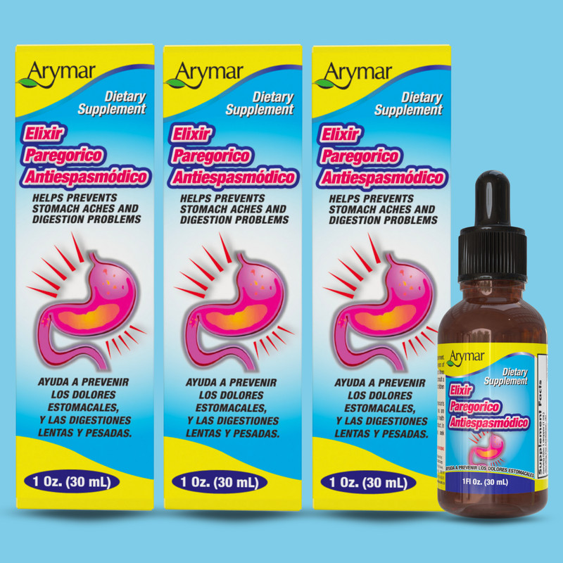 Arymar – Elixir Paregorico Antiespasmodico, Digestive Support, 1 fl oz, (3-Pack)