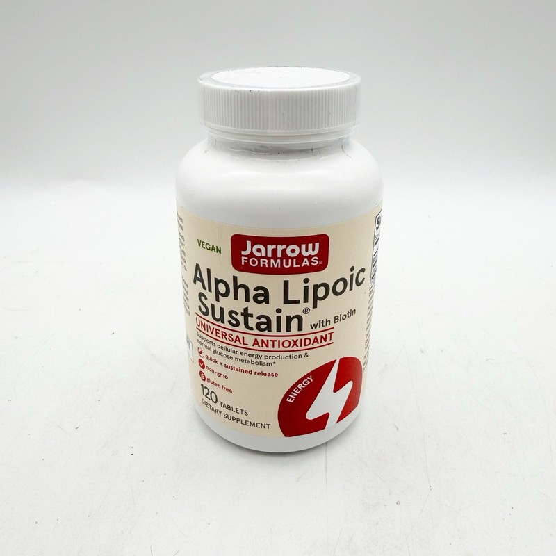 Jarrow Formulas Vegan Alpha Lipoic Sustain Biotin 300 mg 120 Tabs Exp 10/27