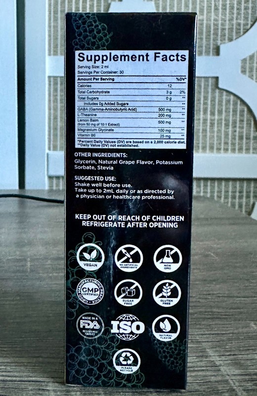 KEY ELEMENTS GABA L-Theanine Liquid Drops 500mg 200mg Lemon Balm 2oz gallery