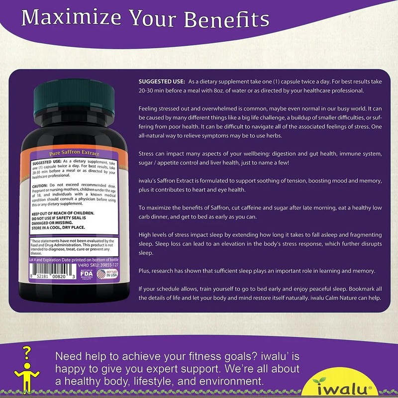 Vitamins With Saffron | Best Supplement Capsule Pill Men Women FREE SHIP gallery