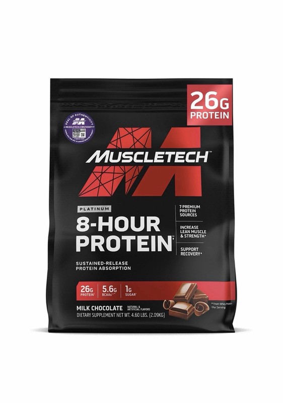 Protein Powder 8 Hour Casein Whey Lean Muscle Milk Chocolate 50 Srv MuscleTech
