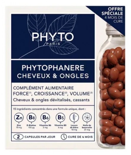 Phyto Phytophanere Hair & Nails Dietary Supplements 2x 120 Caps EXP 2027 gallery