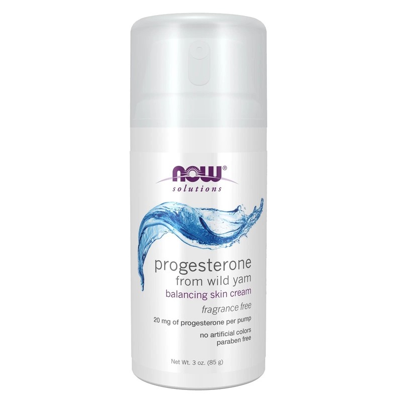 NOW Foods Progesterone from Wild Yam - Unscented Vitamin | 3 Oz Cream |