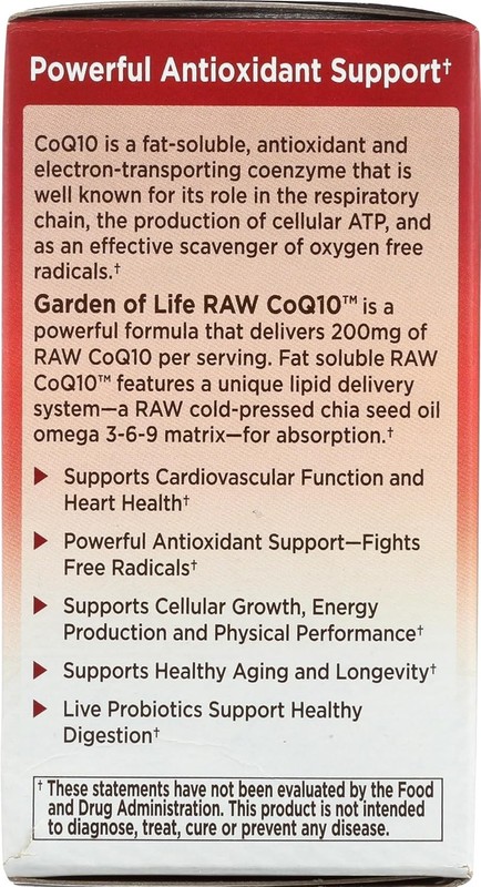 Garden of Life RAW CoQ10 200mg Vegan Capsules 60ct x 2pk Sealed BB 08/2026 gallery