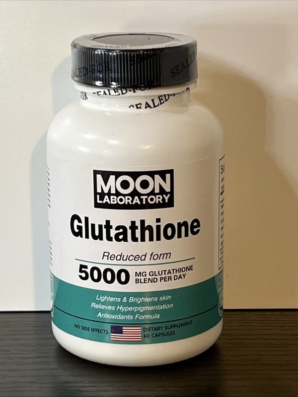 Glutathione Reduced Form 5000 Mg By Moon Laboratory 60 capsules Exp 7/2026