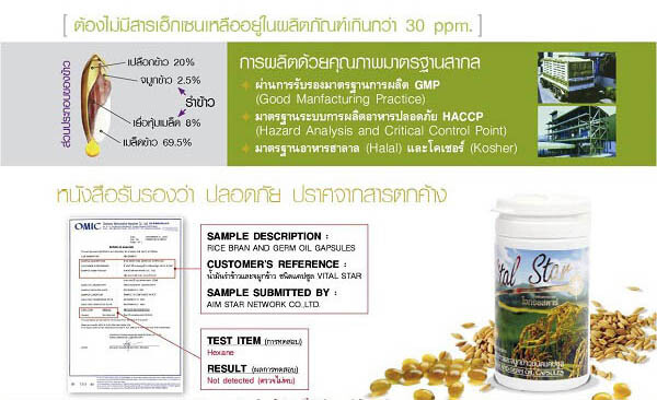 8X Vital Star Rice Bran and Germ Oil Gamma Oryzanol Antioxidants Good Fat Expres gallery