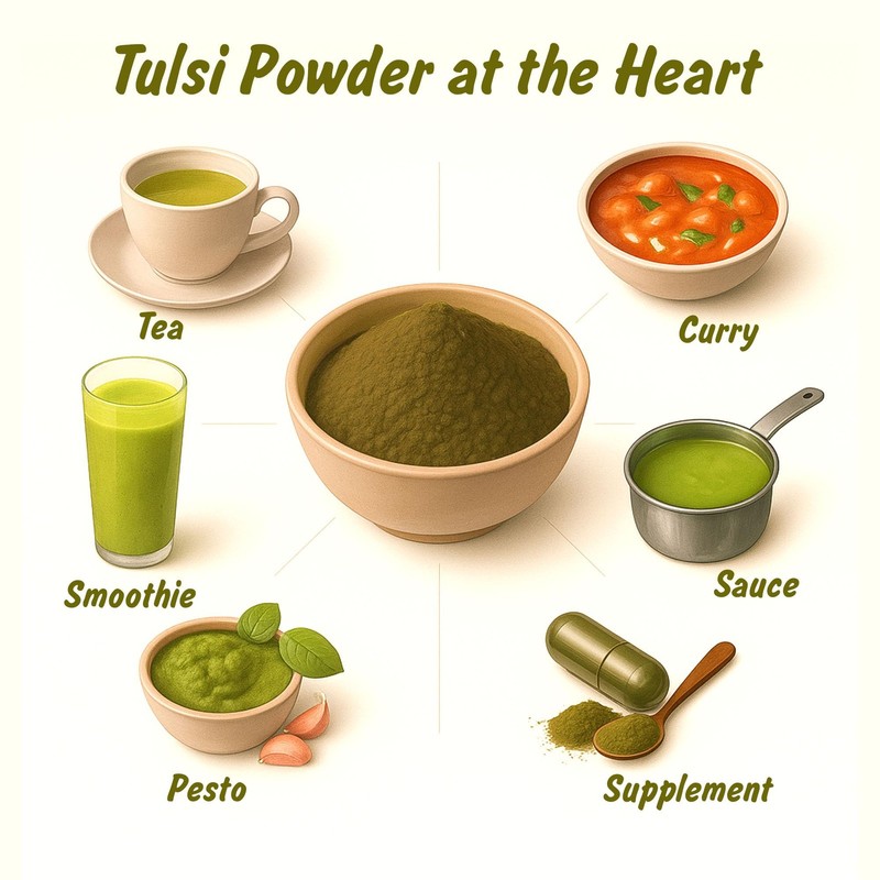 USDA Organic Holy Basil Powder, Lab Tested for Heavy Metals, Resealable 4oz P... gallery