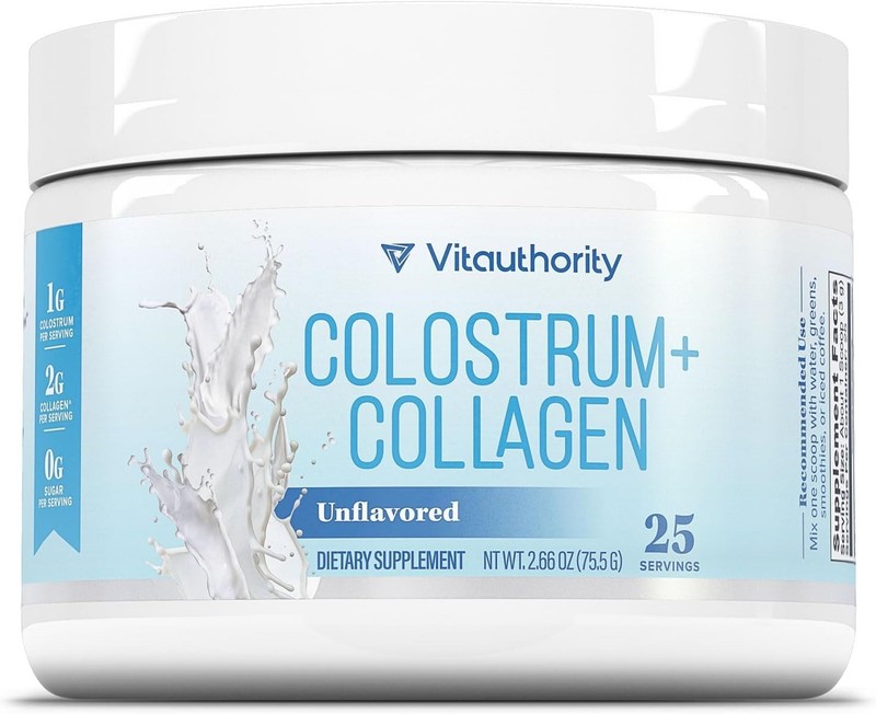 Colostrum & Hydrolyzed Collagen Supplement Gut & Immune Support Unflavored