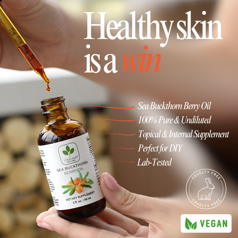 Organic Sea Buckthorn Oil - 1 fl oz SeaBuckthorn Berry Oil Omega Supplement gallery