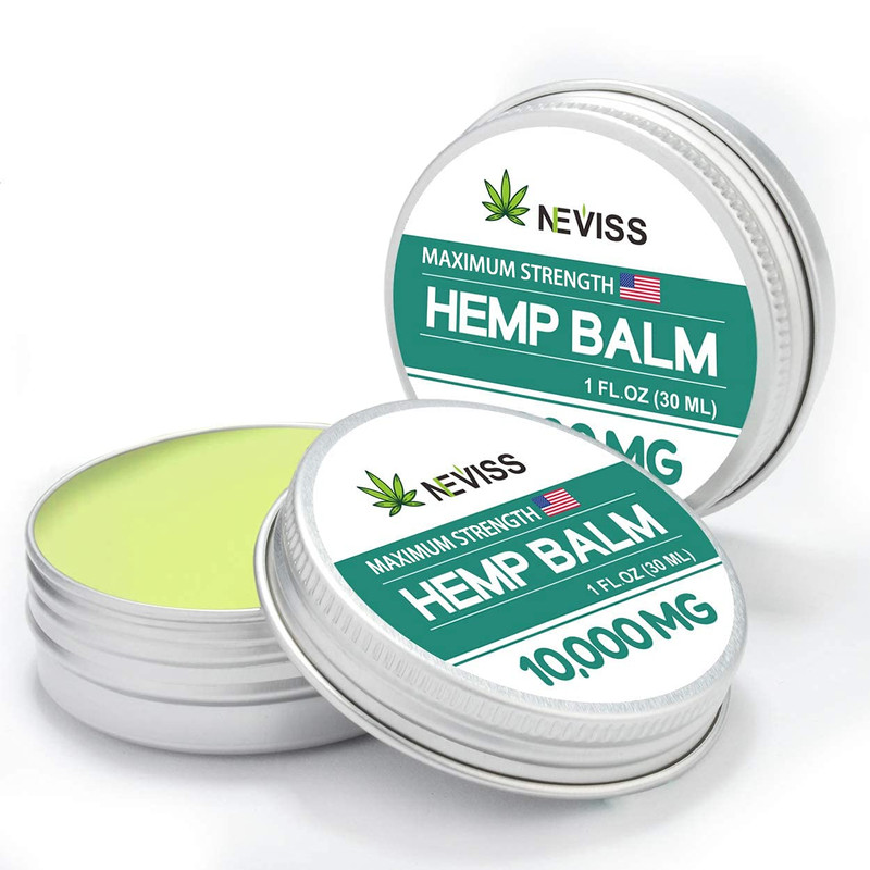 NEVISS Organic Hemp Balm, 10000 mg, 2 Pack, 2 Fl Oz Jars gallery