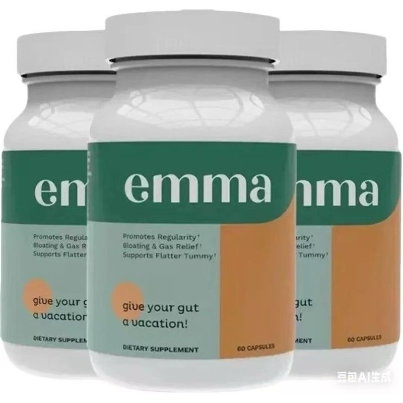 3 Bottle Emma Gut Health Supplement 180 Capsules for Bloating Relief & Leaky Gut