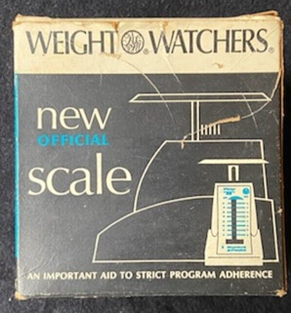 Vintage 1968 Official 16 oz Weight Watchers Kitchen Scale White in Original Box