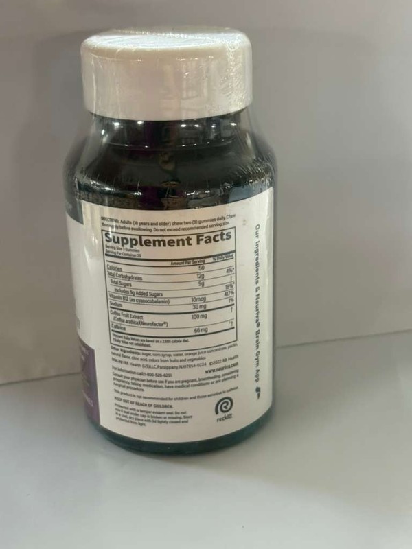 Neuriva Brain + Energy Gummies, Natural Blackberry, 75 Gummies Free shiping gallery