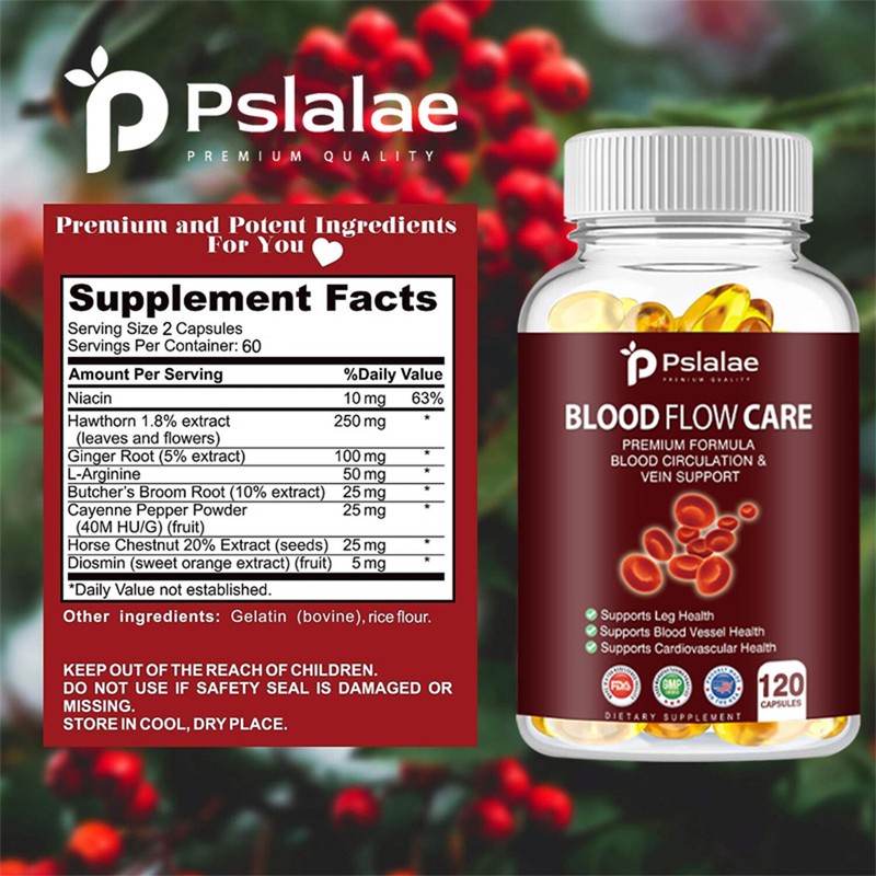 Blood Flow Care- Hawthorn, L-Arginine - Blood & Circulatory Health, Heart Health gallery