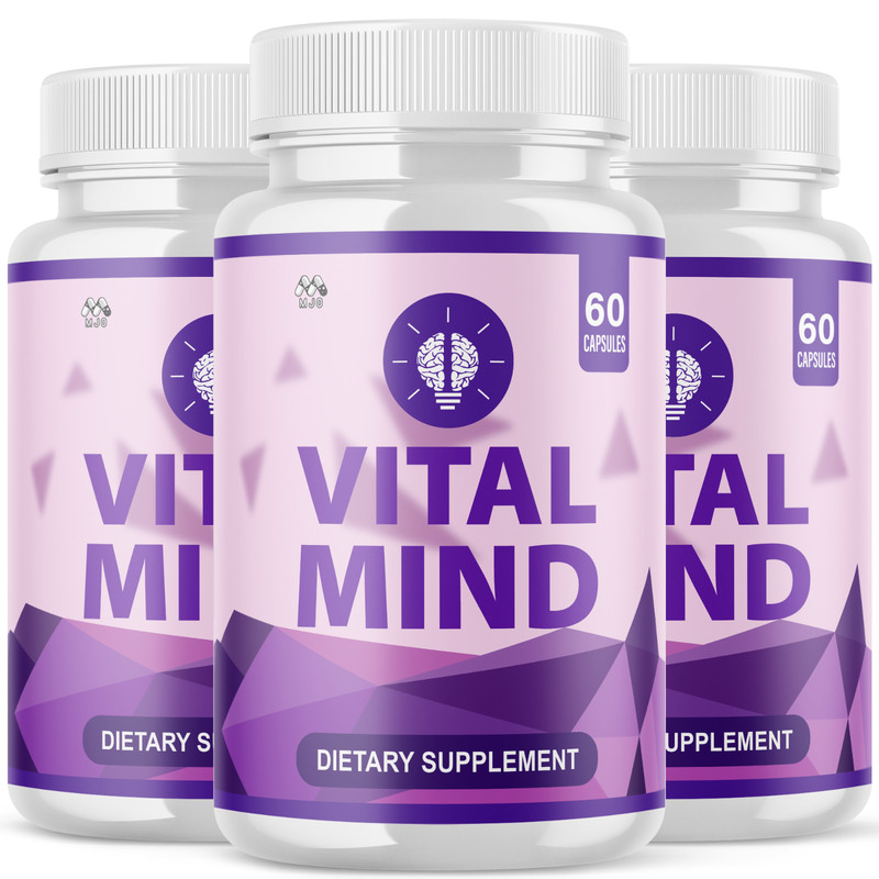 (3 Pack) Vital Mind Advanced Nootropic Brain Support Max Supplement 180 Capsules