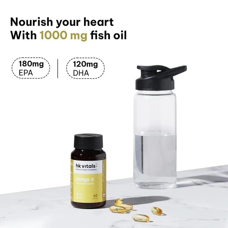 HealthKart hk vitals Omega 3 (60 Fish Oil Capsules) gallery