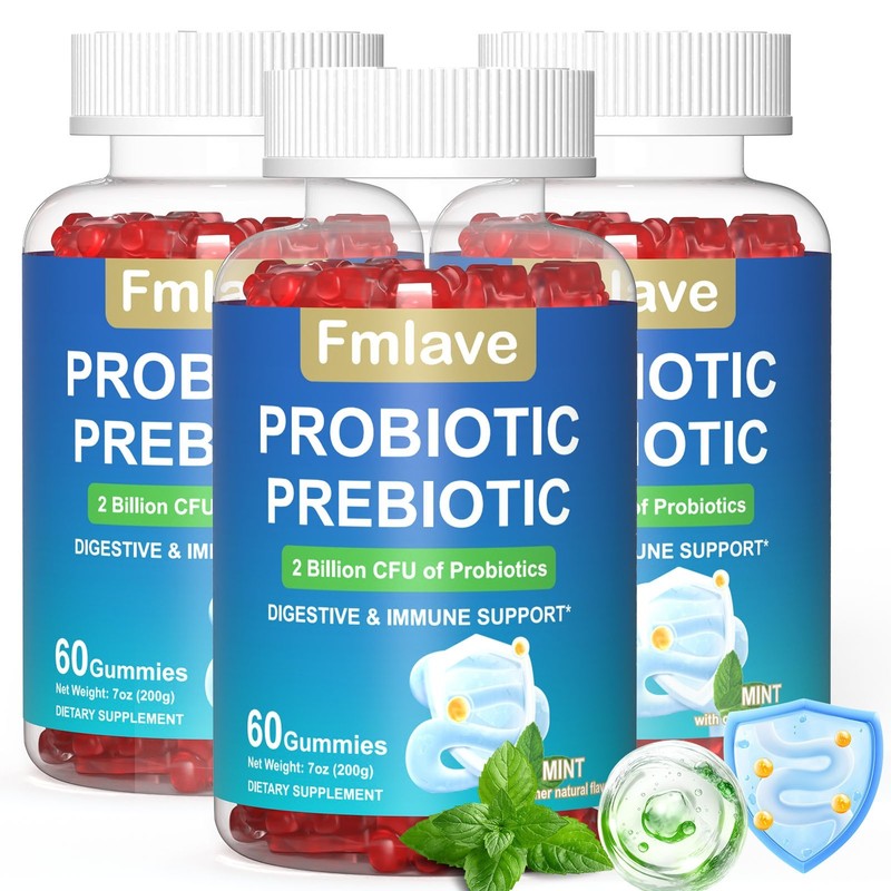 Probiotic Gummies for Women & Men’s Digestive Health, 2 Billion CFU, EXP 03/2027