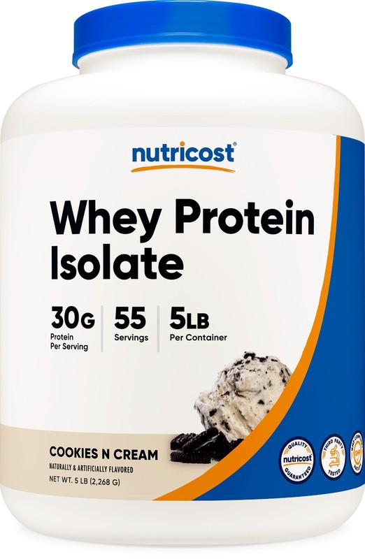 Nutricost Whey Protein Isolate (Cookies N Cream) 5LBS – Isolate Protein Powder