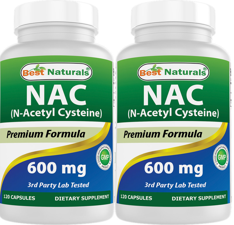 2 Pack Best Naturals NAC – n-acetyl cysteine – 600 mg 120 Capsules