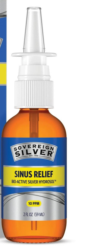 Colloidal Silver Nasal Spray for Sinus Relief and Immune Support, 2 fl oz