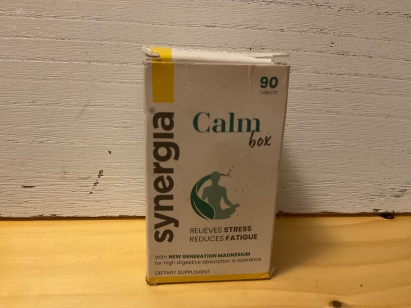 Synergia Calm Box Stress Fatigue Relief 90ct Exp 9/2024
