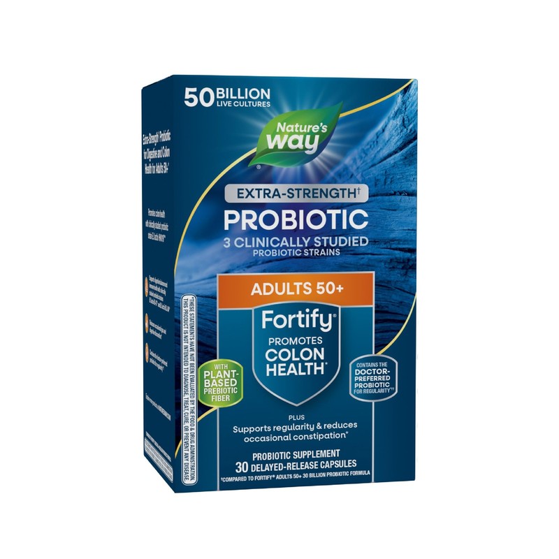 Nature’s Way Fortify Extra Strength1 Probiotic Adults 50+, 50 Billion Live