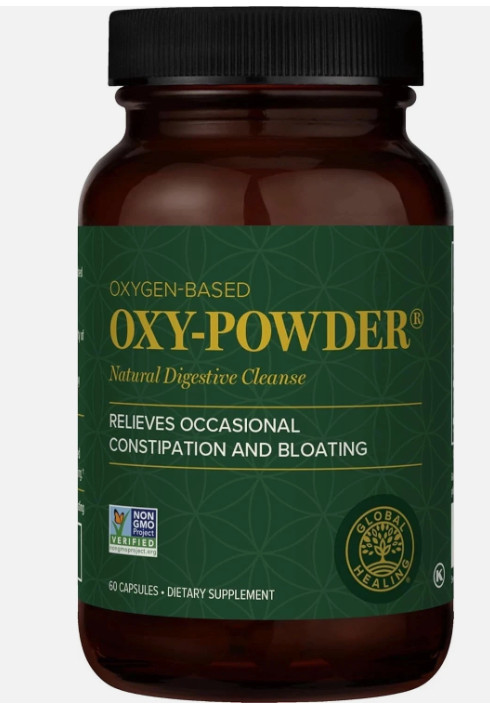 Global Healing Oxy-Powder Colon Cleanse Natural Detox Capsules Gut Health. 60 ca