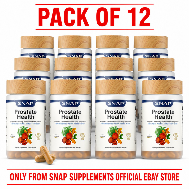 SNAP Prostate Health Saw Palmetto Nettle, Turmeric PACK OF 12