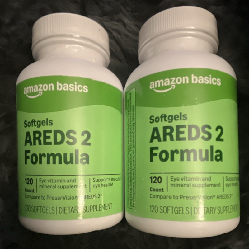 Amazon Basics AREDS 2 Eye Health 120 Softgels Lutein Zeaxanthin Exp 09/2027