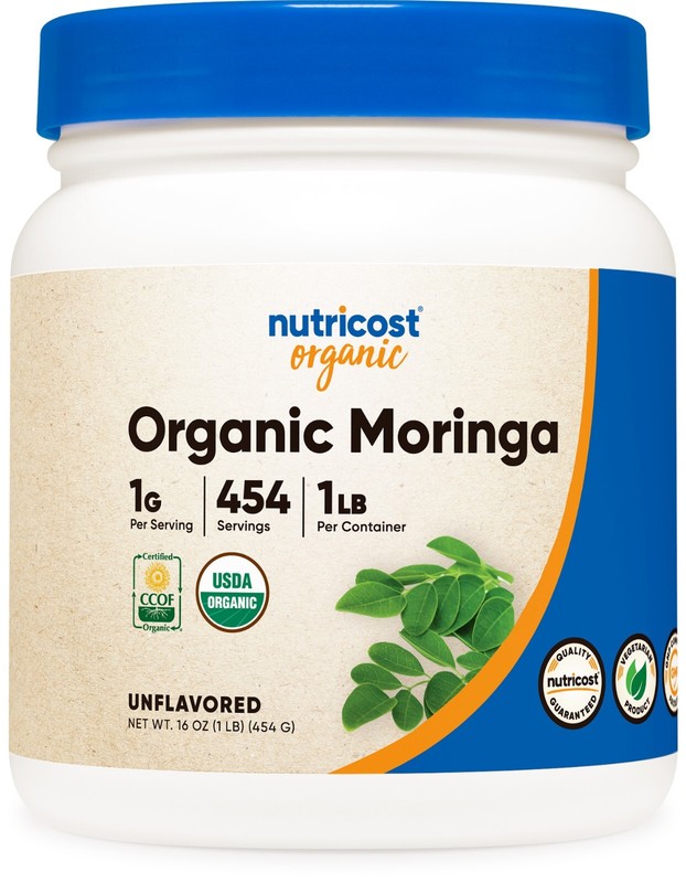 Nutricost Organic Moringa Powder 1LB (16oz) – Gluten Free, Non-GMO
