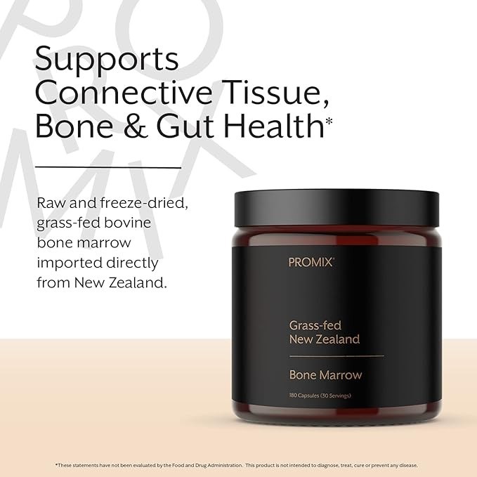 Promix Grass-Fed New Zealand Bone Marrow Capsules 180 Count Supplement gallery