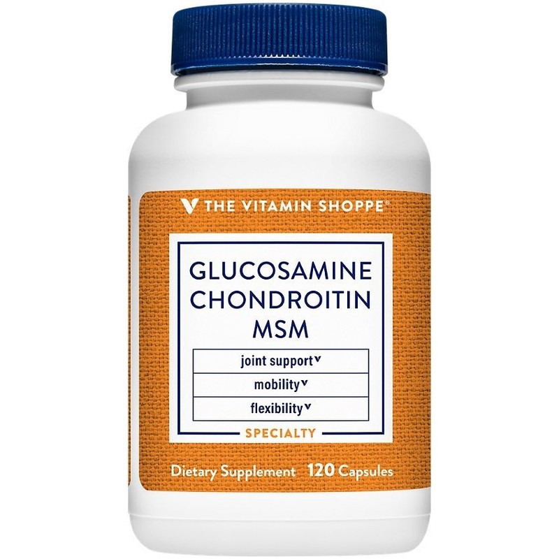 NEW Glucosamine Chondroitin MSM 120 Chew Tabs Vitamin Shoppe Joint Raspberry