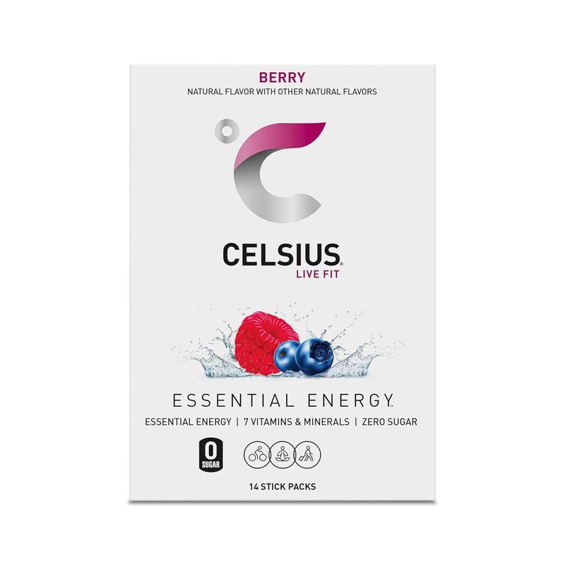 Essential Berry Energy Sticks - 200mg Caffeine, 7 Vitamins, 14 Packs On-The-Go gallery
